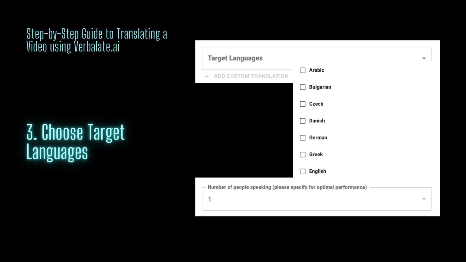 Choose target languages | ToAsia.biz